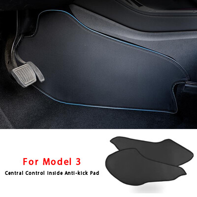 Paredzēts Tesla Model 3 Model Y centra vadības sānu pretsitiena spilventiņai, ādai pret netīrumu aizsargājošam aizsargpārvalkam Aizsardzības pēdas paklājiņam Automašīnas piederumi