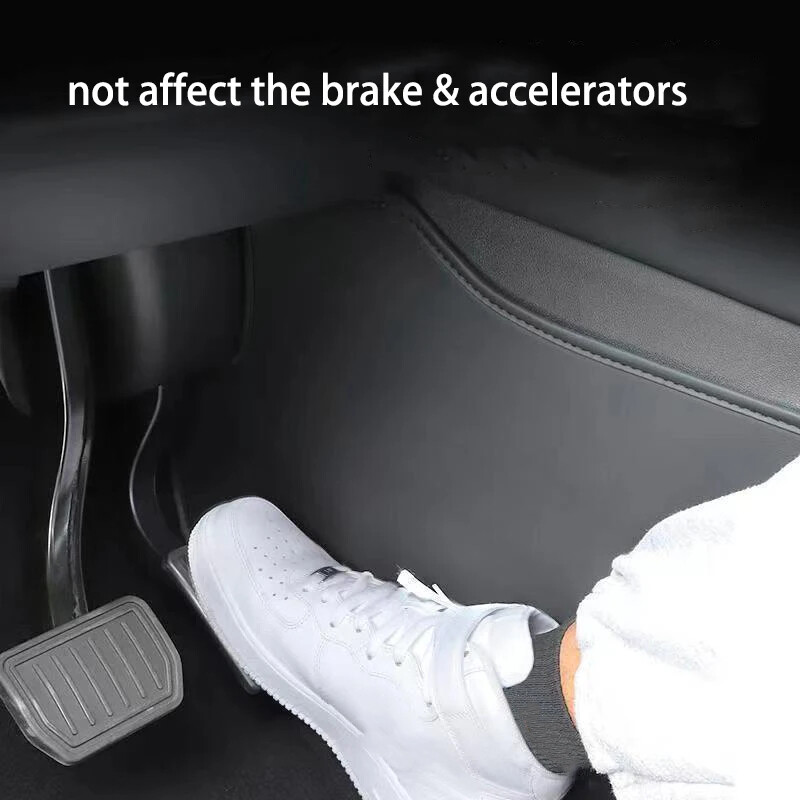 Skirta Tesla Model 3 Model Y Centriniam valdymo šonui, apsaugančiam nuo smūgių, odinių, nešvarumų, apsauginių dangtelių apsauginių kojų kilimėlių automobilio priedams