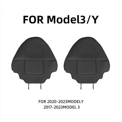 Automašīnas sēdekļa atzveltnes aizsargs priekš Tesla Model Y Model 3 sēdekļa atzveltnes, kas aizsargā bērnus pret sitieniem paklājiņi, melni ādas salona aksesuāri