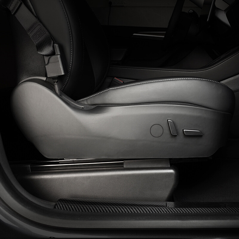 Tinka Tesla Model 3/Y sėdynės šoniniam atmušimui, apsauginis lipdukas, apsaugantis nuo žingsnių, PU odos apsauginis padas, 2 vnt.