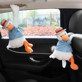 Animacinių žąsų audinių dėžutė, minkšta pliušinė, skirta automobiliams, namams, biurams, pakabinama popierinė automobilio porankio dėžutė Animacinių filmų audinių dėžutės dekoravimui