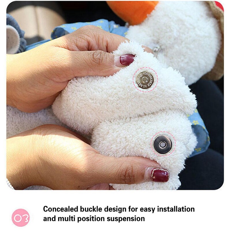 Animacinių žąsų audinių dėžutė, minkšta pliušinė, skirta automobiliams, namams, biurams, pakabinama popierinė automobilio porankio dėžutė Animacinių filmų audinių dėžutės dekoravimui