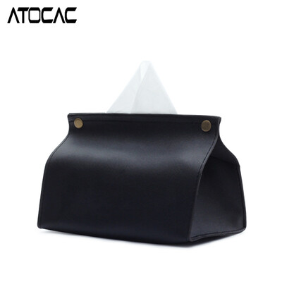 Cutie de șervețele din piele Mașini Suport șervețel Hârtie șterge Depozitare Piese auto Carcasă de lux Accesorii interioare Organizatoare universale