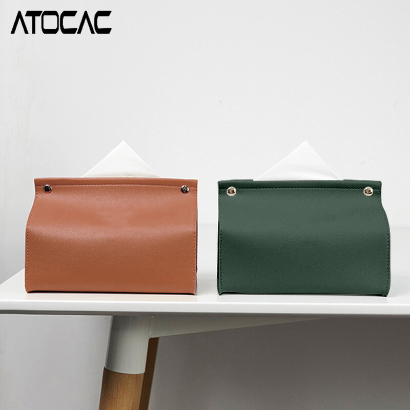 Cutie de șervețele din piele Mașini Suport șervețel Hârtie șterge Depozitare Piese auto Carcasă de lux Accesorii interioare Organizatoare universale