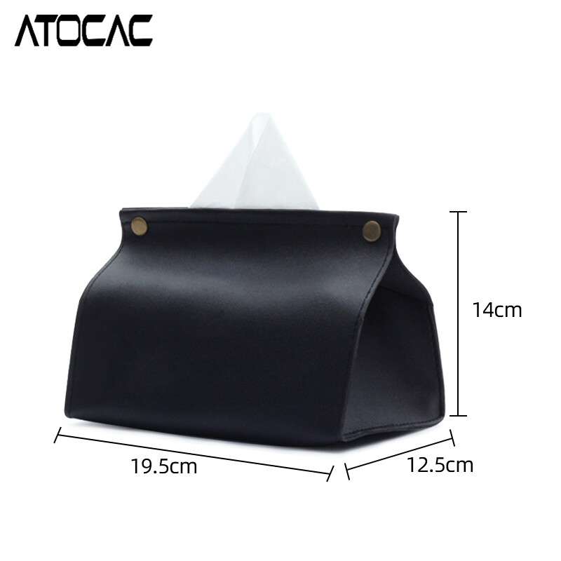 Cutie de șervețele din piele Mașini Suport șervețel Hârtie șterge Depozitare Piese auto Carcasă de lux Accesorii interioare Organizatoare universale