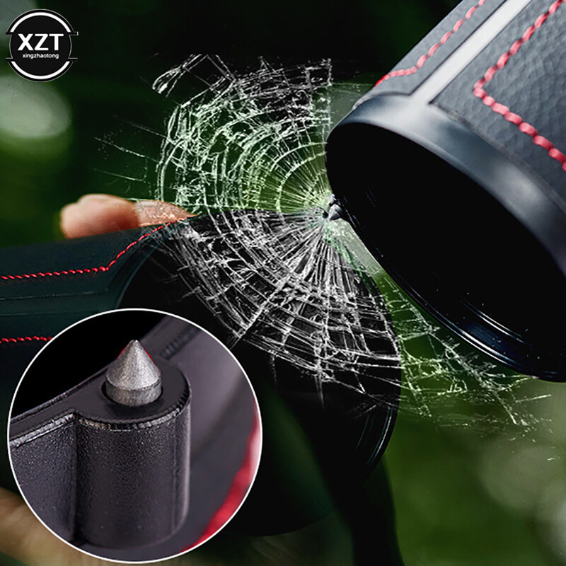 Daugiafunkcis automobilio audinių dėžutės dangtelio laikiklis, automatinis apvalus popierinis vamzdelis, apsauginis sudaužyto lango audinio puodelis su apsauginiu plaktuku, automobilio salonu