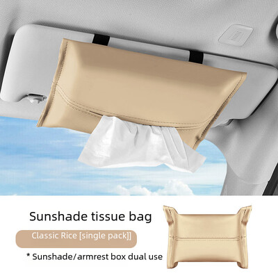 Automobilinis skydelis nuo saulės audinio maišelis Kabantis porankių dėžutės sėdynės nugarėlė Daugiafunkcinė servetėlių dėžutė Vidaus laikymo apdaila Automobilių priedai