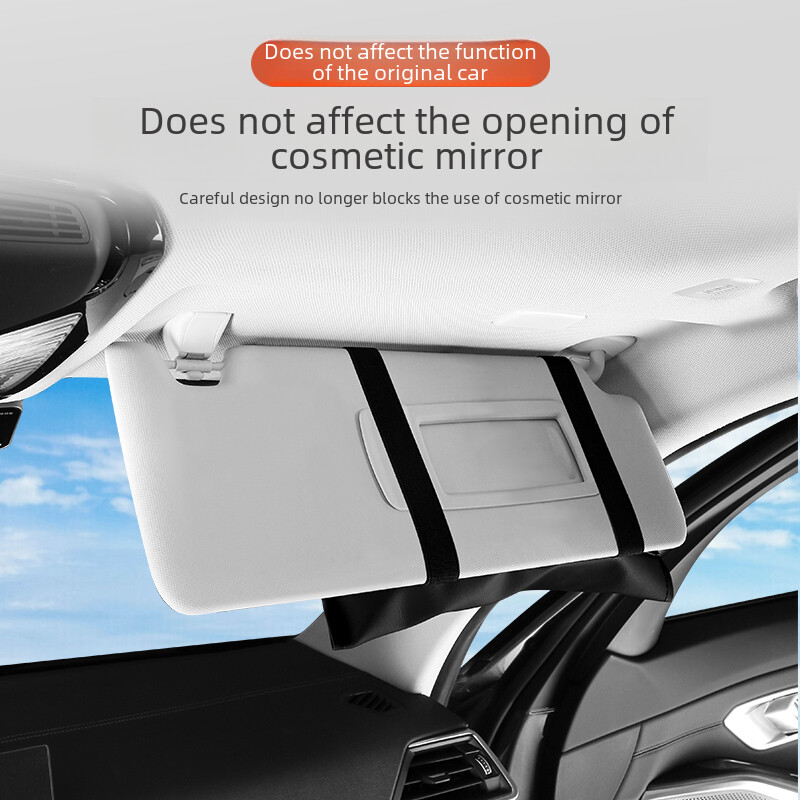 Automobilinis skydelis nuo saulės audinio maišelis Kabantis porankių dėžutės sėdynės nugarėlė Daugiafunkcinė servetėlių dėžutė Vidaus laikymo apdaila Automobilių priedai