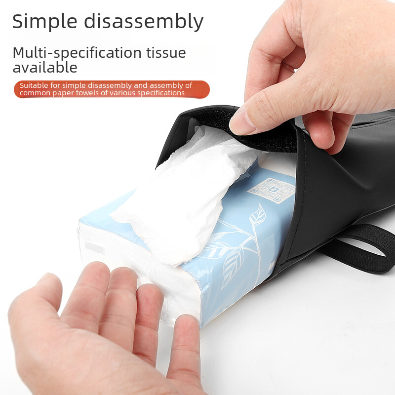 Automobilinis skydelis nuo saulės audinio maišelis Kabantis porankių dėžutės sėdynės nugarėlė Daugiafunkcinė servetėlių dėžutė Vidaus laikymo apdaila Automobilių priedai