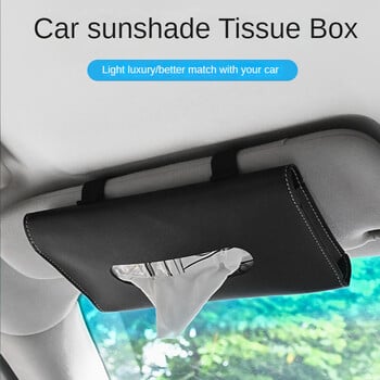 1 τμχ Σετ πετσετών Car Tissue Box Car Sun Visor Θήκη για χαρτομάντιλο Αυτοκινήτου Εσωτερικής αποθήκευσης Διακόσμηση για αξεσουάρ αυτοκινήτου BMW