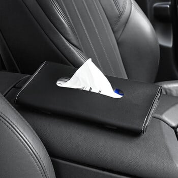 1 τμχ Σετ πετσετών Car Tissue Box Car Sun Visor Θήκη για χαρτομάντιλο Αυτοκινήτου Εσωτερικής αποθήκευσης Διακόσμηση για αξεσουάρ αυτοκινήτου BMW