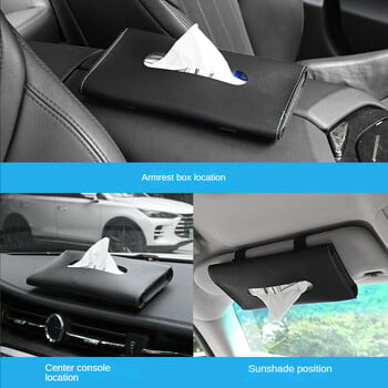 1 τμχ Σετ πετσετών Car Tissue Box Car Sun Visor Θήκη για χαρτομάντιλο Αυτοκινήτου Εσωτερικής αποθήκευσης Διακόσμηση για αξεσουάρ αυτοκινήτου BMW