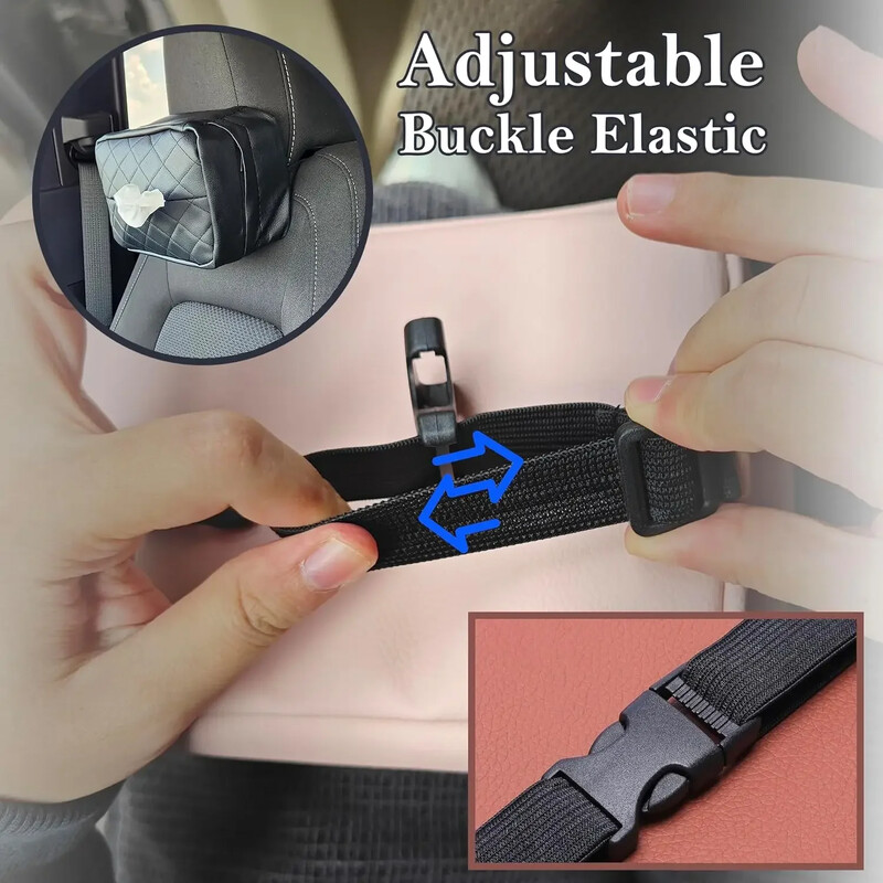 Automobilinis servetėlių laikiklis 120 standartinių audinių, odinių PU servetėlių dėžutės dangtelis automobilio galinei sėdynei, ypač didelis stačiakampis servetėlių laikiklis