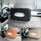 Cutie de șervețele pentru mașină Husă pentru sac de șervețele pentru mașină 21 * 12 * 6,3 CM Materiale de interior Stil curea Scaun Cutie de șervețele pentru spate Capacitate mare