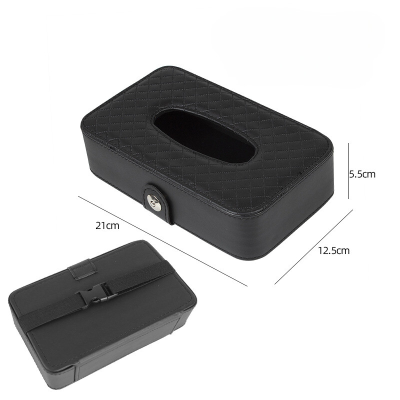 Cutie de șervețele pentru mașină Husă pentru sac de șervețele pentru mașină 21 * 12 * 6,3 CM Materiale de interior Stil curea Scaun Cutie de șervețele pentru spate Capacitate mare