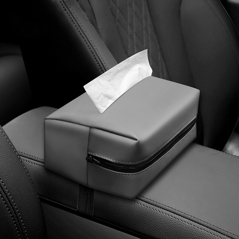 Automobilio daugiafunkcinė laikymo dėžutė didelės talpos servetėlių dėžutės dangtelis su užtrauktuku virtuvės restorano stalviršiams