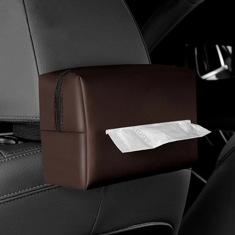 Automobilio daugiafunkcinė laikymo dėžutė didelės talpos servetėlių dėžutės dangtelis su užtrauktuku virtuvės restorano stalviršiams