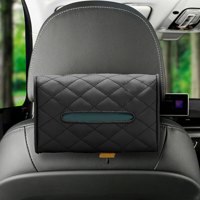 Cutie de șervețele pentru mașină Suport hârtie igienică din piele Scaun din spate Cutie de șervețele Cutie pentru șervețele Suport organizator Suport auto pentru depozitare interioară