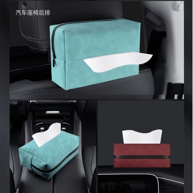 Autós szalvéta rendszerező kék velúr autókendő tartó autós ülés háttámla napellenző kartartó doboz jármű tároló belső dekoráció