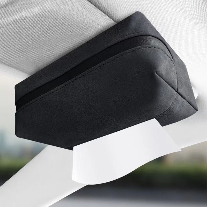 Autós szalvéta rendszerező kék velúr autókendő tartó autós ülés háttámla napellenző kartartó doboz jármű tároló belső dekoráció