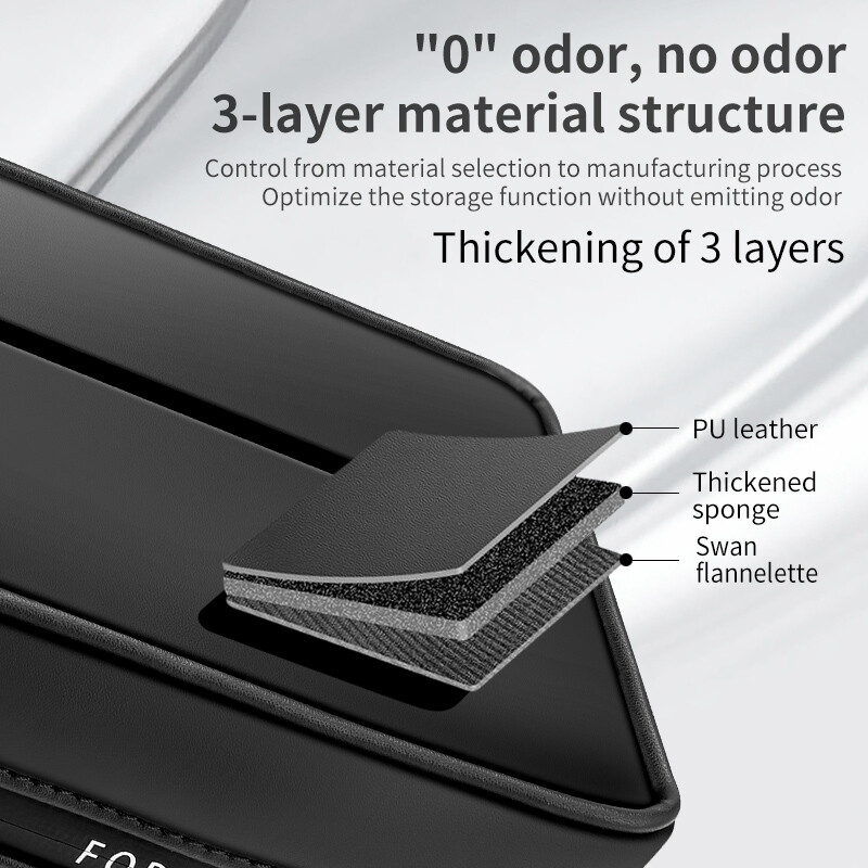 Nauja odinė automobilio servetėlių dėžutė, pakabinama nešiojama porankio sėdynės atlošas nuo saulės skydelio laikiklis Automobilio vidaus saugojimo krepšio dekoravimo priedai