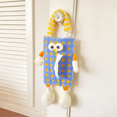 1vnt automobilio pakabinamų audinių dėžutė Animacinio filmo tipas Mielas kūrybingas automobilio sėdynės nugarėlė Kabantis audinių maišelis Biuro svetainės servetėlių dėžutės laikiklis