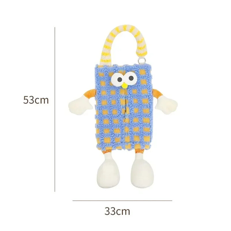 1vnt automobilio pakabinamų audinių dėžutė Animacinio filmo tipas Mielas kūrybingas automobilio sėdynės nugarėlė Kabantis audinių maišelis Biuro svetainės servetėlių dėžutės laikiklis