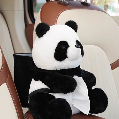 Cutie creativă drăguță pentru șervețele pentru mașină, mașină de câine mincinos de pluș, cu cutie de pompare suspendată, pentru interiorul mașinii de desene animate.