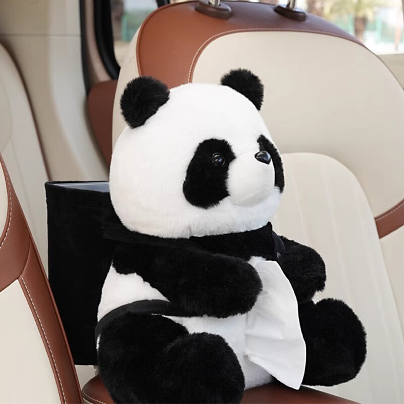 Cutie creativă drăguță pentru șervețele pentru mașină, mașină de câine mincinos de pluș, cu cutie de pompare suspendată, pentru interiorul mașinii de desene animate.