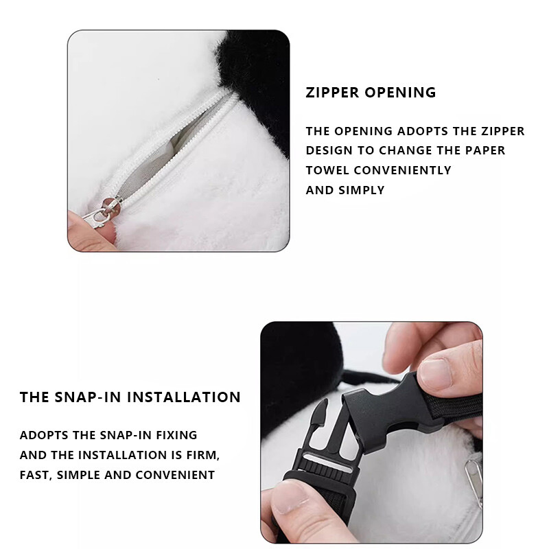 Cutie creativă drăguță pentru șervețele pentru mașină, mașină de câine mincinos de pluș, cu cutie de pompare suspendată, pentru interiorul mașinii de desene animate.