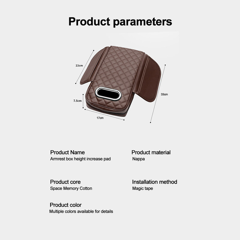 Automašīnas roku balstu kārbas auduma kastes roku balsta spilventiņš Centrālās konsoles aizsargpārklājs Roku balsta veids ar sānu glabāšanas kabatas papīra statīvu