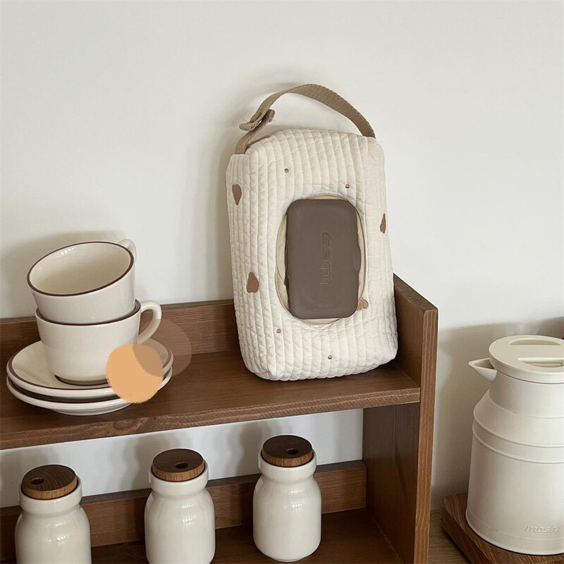 Roztomilý medvedík s výšivkou do auta, box na vreckovky, detské vlhčené obrúsky, papierové úložné vrecko, prenosná ručná závesná krabica na vreckovky, domáce doplnky do auta