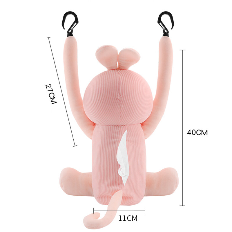 2 viename Kūrybiška miela automobilio servetėlių dėžutės šiukšliadėžė, trumpa pliušinis, nepraleidžiantis vandens viduje, porankio dėžutės audinių laikiklio automobilių dalys