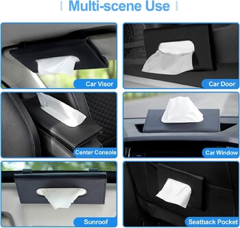 Car Tissue Box Car Sun Visor Θήκη Tissue Box Mask εσωτερικής αποθήκευσης Auto Διακοσμητικό κουτί αποθήκευσης για αξεσουάρ αυτοκινήτου γενικής χρήσης