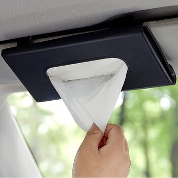 Car Tissue Box Car Sun Visor Θήκη Tissue Box Mask εσωτερικής αποθήκευσης Auto Διακοσμητικό κουτί αποθήκευσης για αξεσουάρ αυτοκινήτου γενικής χρήσης