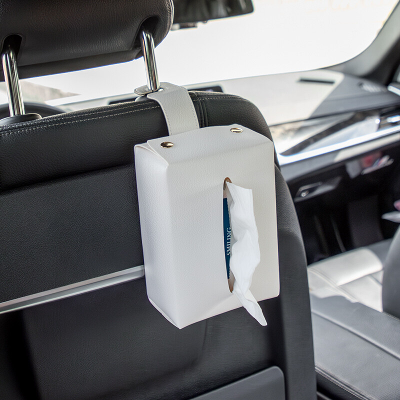 Automašīnas salvešu kaste 2024 jauna uzlabota sensora automašīnas sēdekļa atzveltnes auduma pakarināmā soma automašīnai automašīnā iekarināma papīra kaste