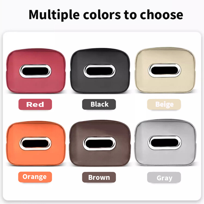 2024 Automobilio sėdynės atlošo servetėlių dėžutė gali būti naudojama porankiui ir skėčiui nuo saulės Daugiafunkcinis elastinis diržas, odinis servetėlių dėžutės organizatorius