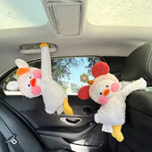 1gab Auto salvetes kaste radoša cute auto salona apdare pīļu lelles auto papīra kaste lietošanai automašīnā