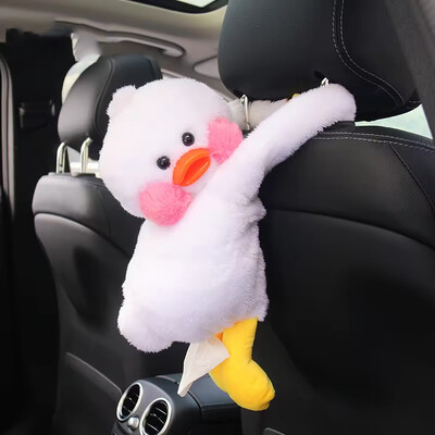 1gab Auto salvetes kaste radoša cute auto salona apdare pīļu lelles auto papīra kaste lietošanai automašīnā