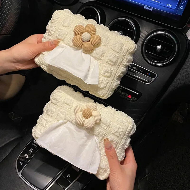 Automobilio servetėlių dėžutė Pūkinio audinio audinio dėžutė Automobilio sėdynės atlošas porankis popierinės dėžutės tipas servetėlių maišelis Automobilio interjero dekoravimo priedai