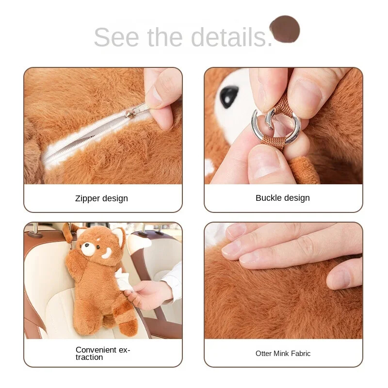 Sėdynės nugarėlėje pakabinamas automobilis automobilyje su meškos servetėlių dėžute Creative Car priedai animacinių filmų servetėlių rinkinys popierinė dėžutė miela