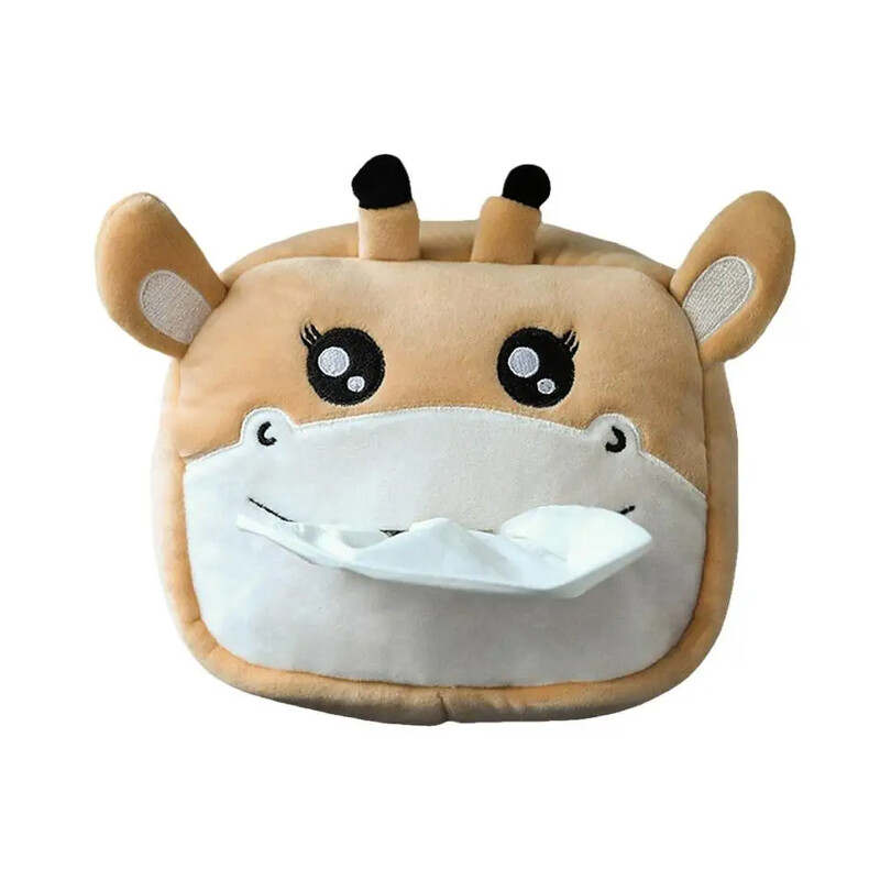 Mielas animacinių filmų automobilio servetėlių dėžutė Universalus automobilių namų kambarys pliušinis laikiklis Gyvūnai Popieriaus laikiklis Popierius Mielas gyvūno dėklo dekoravimas N E1C9
