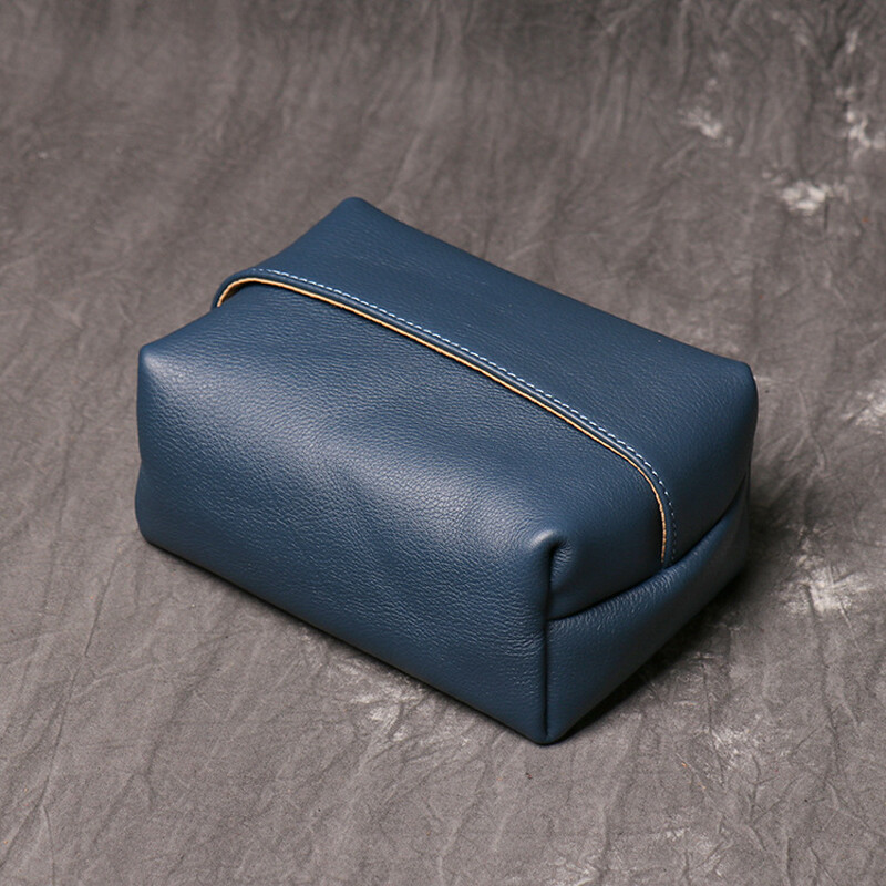 Cutie de șervețele pentru mașină, lucrată manual, material original din piele naturală, buzunar din piele de vacă, geantă de depozitare pentru șervețele, organizator auto, accesorii de interior