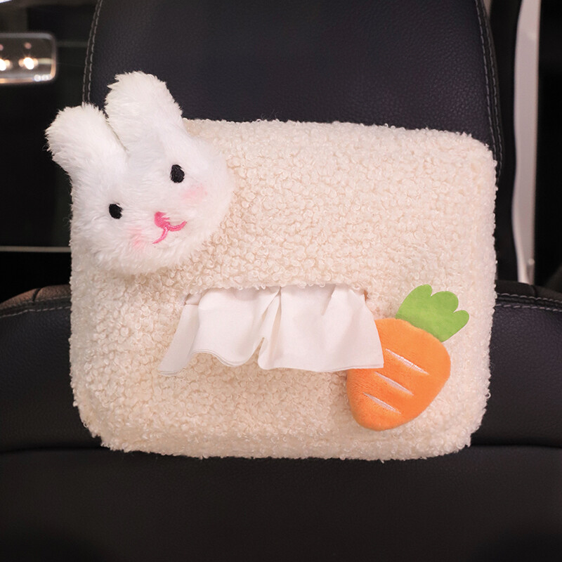 Slatki crtani plišani oblak Cvijeće Kutija za maramice za automobil Viseći držač za ubruse za stražnje sjedalo automobila Naslon za glavu Naslon za ruke Organizator za pohranu papira