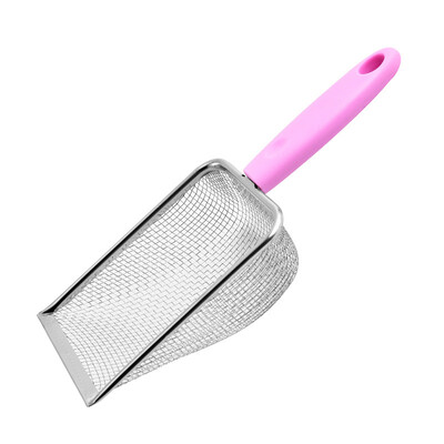 Kačių kraiko kaušelis Metalinis kačių kraiko kastuvas Patogios rankenos kaušelis katėms Tualeto valymo įrankiai Nerūdijančio plieno kačių kastuvas