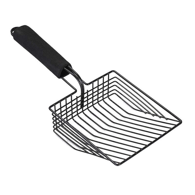 Kačių kraiko kaušelis Metalinis kačių kraiko kastuvas Patogios rankenos kaušelis katėms Tualeto valymo įrankiai Nerūdijančio plieno kačių kastuvas