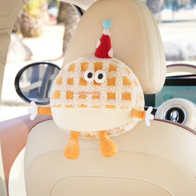 Little Monster automobilinė servetėlių dėžutė Dopamino automobilinė servetėlių dėžutė animacinio filmo pliušinė automobilio sėdynės atlošo kartoninė dėžutė