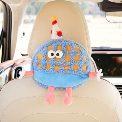 Little Monster automobilinė servetėlių dėžutė Dopamino automobilinė servetėlių dėžutė animacinio filmo pliušinė automobilio sėdynės atlošo kartoninė dėžutė