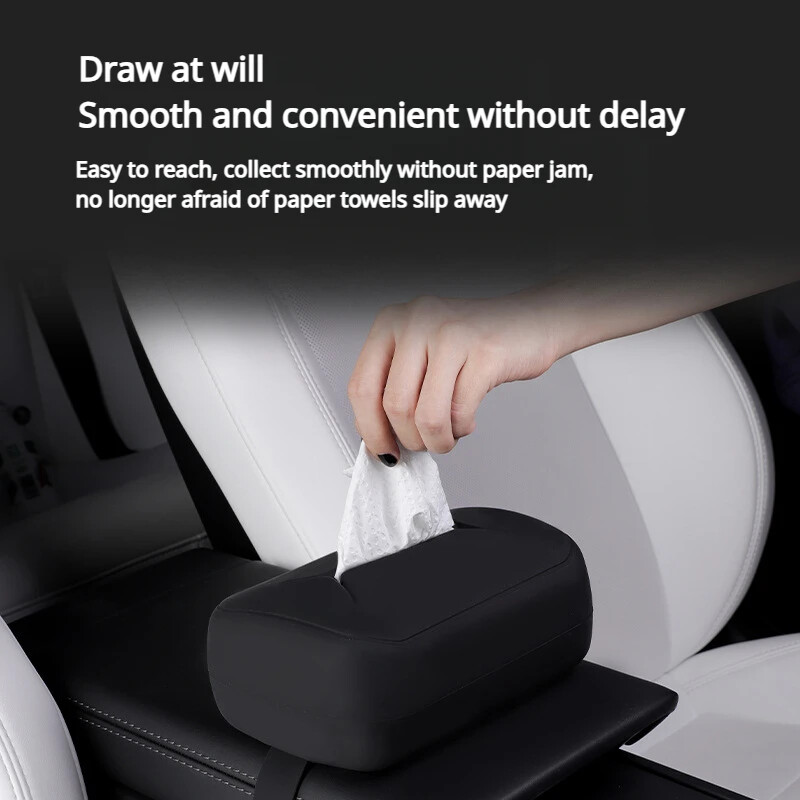 Skirta Tesla modeliui Y/3/X/S/3+ automobilio servetėlių dėžutės porankio servetėlių dėžutės paslėptam pakabinamam atlošo popieriniam maišeliui Organizacijos interjero priedai