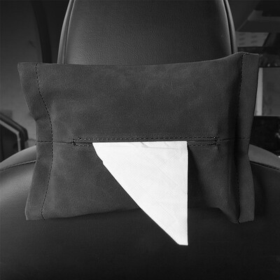 Kožená krabička na vreckovky do auta, semišová slnečná clona, závesná krabička na vreckovky do operadla sedadla, držiak na krabičky na vreckovky do interiéru, krabička na lakťovú opierku, organizér na papierové utierky
